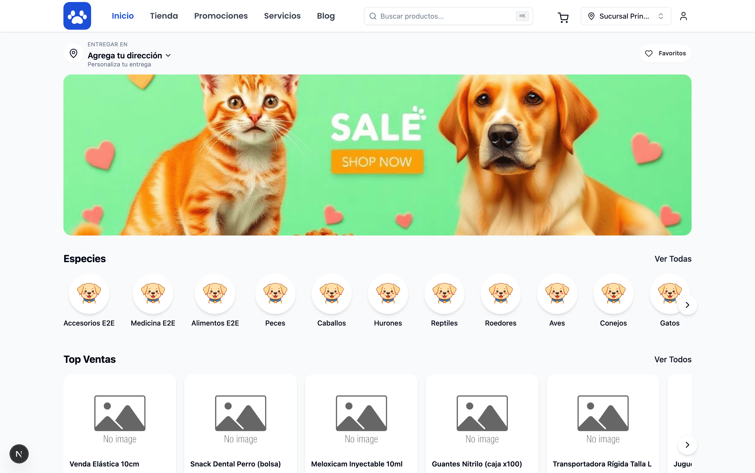 Portal del cliente — Captura real del sistema